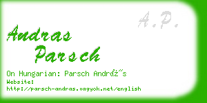 andras parsch business card